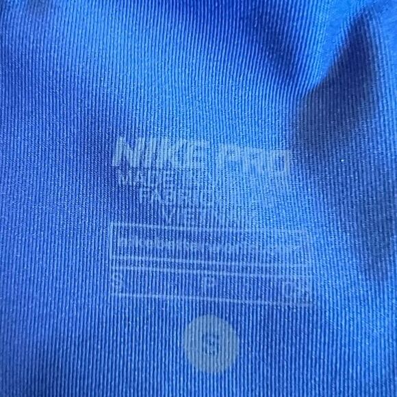 Nike Pro Dri Fit Black Blue Snakeskin Print Cropped Capri Athletic Pants - Picture 11 of 11